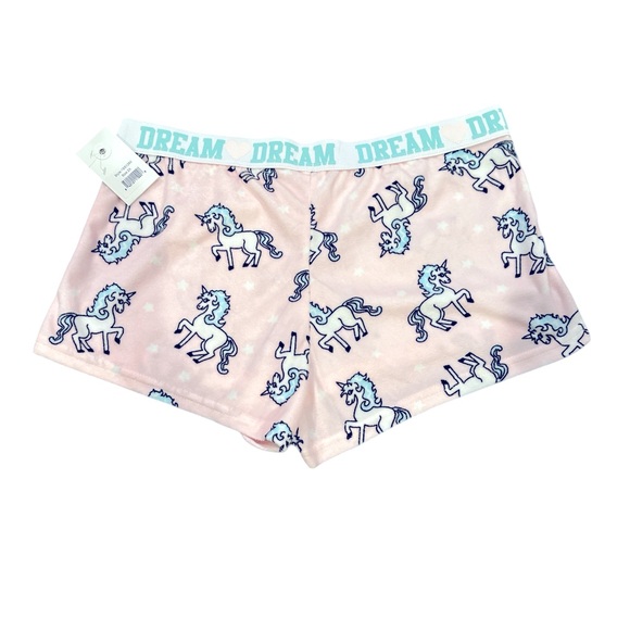 💙SALE 3/$25 MENTALLY EXHAUSTED UNICORN PINK SOFT INTIMATES PAJAMAS SLEEP SHORTS - Picture 3 of 10